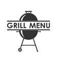 grill menu logo vector image vector image