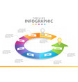 infographic template for business 6 steps modern vector image