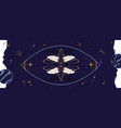 witchcraft card with astrology gemini zodiac sign vector image
