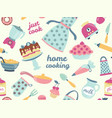 bakery seamless pattern vector image