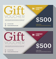 gift voucher design print template discount card vector image