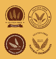 gluten free and wheat labels retro design vector image