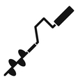 hand operated ice auger icon simple style vector image