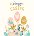 happy easter template for card poster vector image vector image