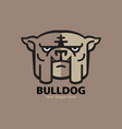 head bulldog logo design vector image