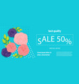 horizontal rose bud ultraviolet sale banner vector image vector image