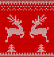 knitted sweater design with deers vector image