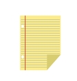 lined paper of notebook icon vector image
