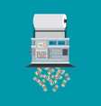 machine makes dollar bills the financial vector image
