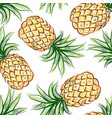 pineapple watercolor seamless pattern juicy vector image