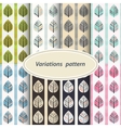 flower patterns set vector image vector image
