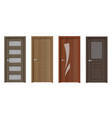 modern wooden door realistic vector image