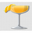 sidecar cocktail in glass vector image