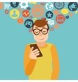 smartphone addiction concept vector image