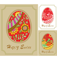 three easter card vector image vector image