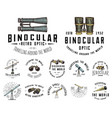 binocular logo emblem or label astronomical vector image
