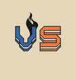 bright symbols of confrontation vs vector image