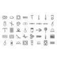 contraceptives icons set outline birth vector image
