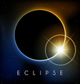 eclipse with lens flare vector image