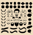 set of dress up with different men hipster vector image vector image