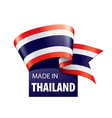 thailand flag on a white vector image