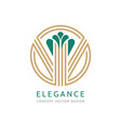 elegance concept business logo design of art deco vector image vector image
