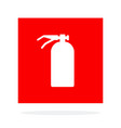 fire extinguisher sign wall flat isolated vector image