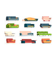 soft furniture divan fabric couch simple set vector image
