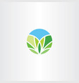 bio leaves circle logo symbol element eco sign vector image vector image