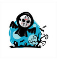 hockey mask halloween blue moon vector image