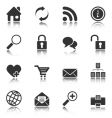 web and internet icons vector image vector image