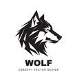 wolf head logo template concept vector image