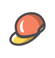 color rap cap icon cartoon vector image