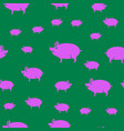 pink pig seamless pattern vector image