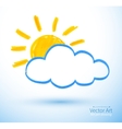 sun and cloud vector image