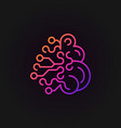 ai brain colorful line icon on dark background vector image