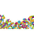 background with tropical parrots mexican ceramic vector image