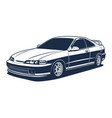 black and white car vector image
