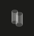isometric geometric font line blend style number vector image vector image