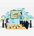 office employee pitch meeting concept vector image vector image