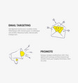 promote and email targeting marketing business vector image vector image