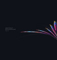 abstract curved colourful wave burst into flower vector image