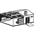 industrial warehouse building vector image