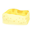 omelette snack piece breakfast dish beaten vector image