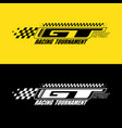 sport car racing tournament logos set vector image vector image