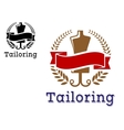 fashion and tailoring emblem vector image