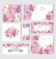 floral cards set vector image