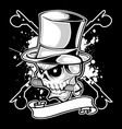 screw skull nut vector image vector image