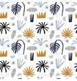 seamless pattern with hand drawn abstract vector image vector image