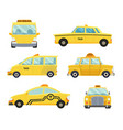 set different types taxi cars vector image vector image